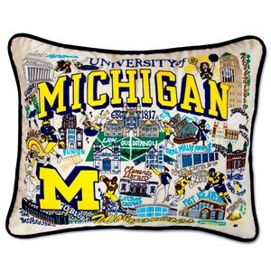 Catstudio - University of Michigan Collegiate Embroidered Pillow